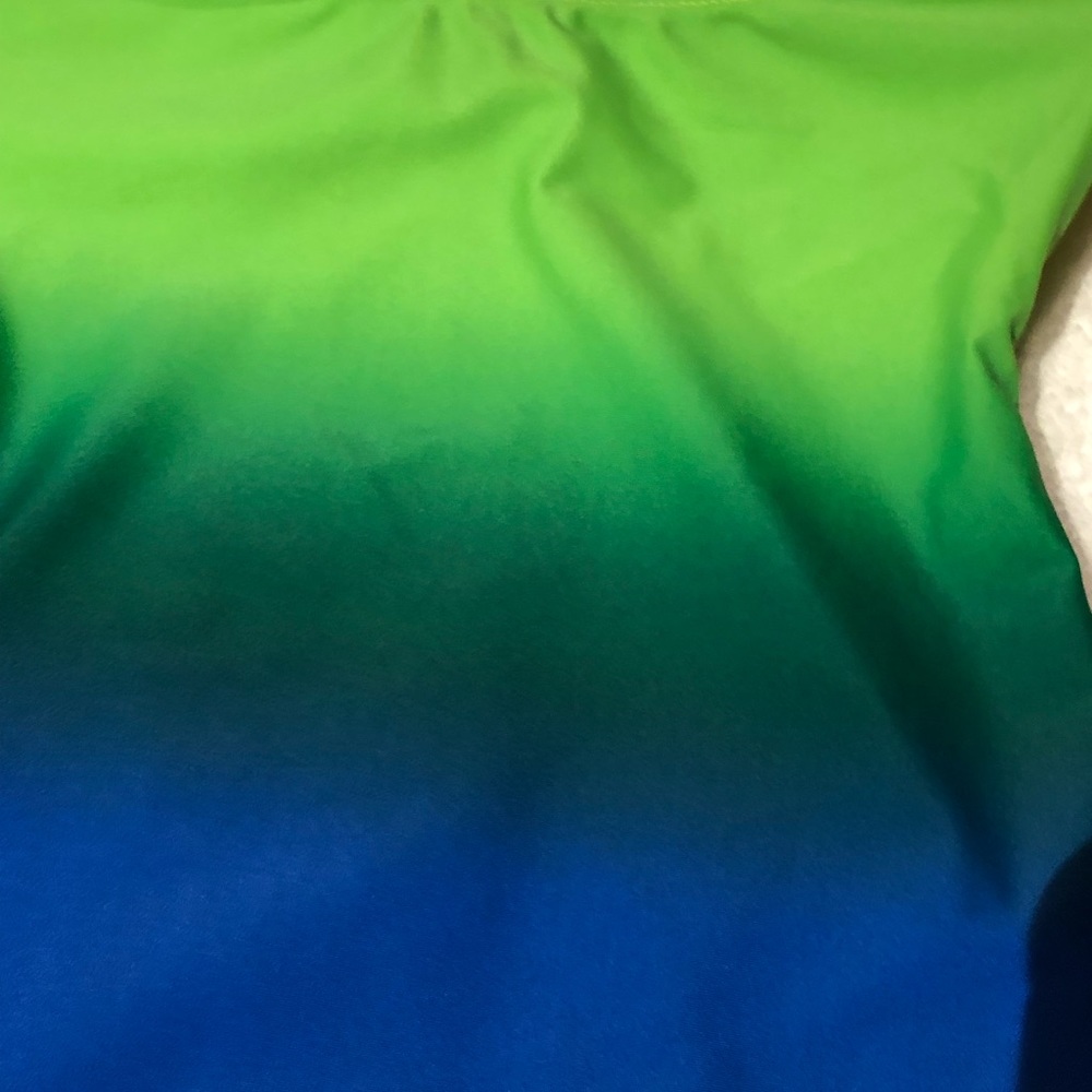 NWT-RALPH LAUREN Yellow/Green/Blue tankini top XS - Picture 7 of 7